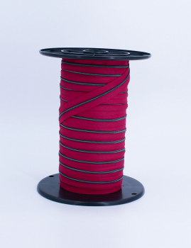 Endlosreißverschluss metallisiert schmal fuchsia/titan (1m)
